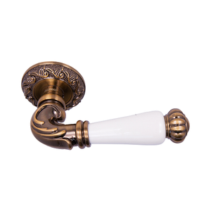 Ручка раздельная ALEMAR A8230-20 BCF/CREAM CERAMIC кофе глянец/беж.керамика