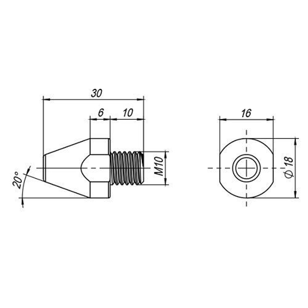 Противосъем FUARO 730/M10xD18x30 /35869/