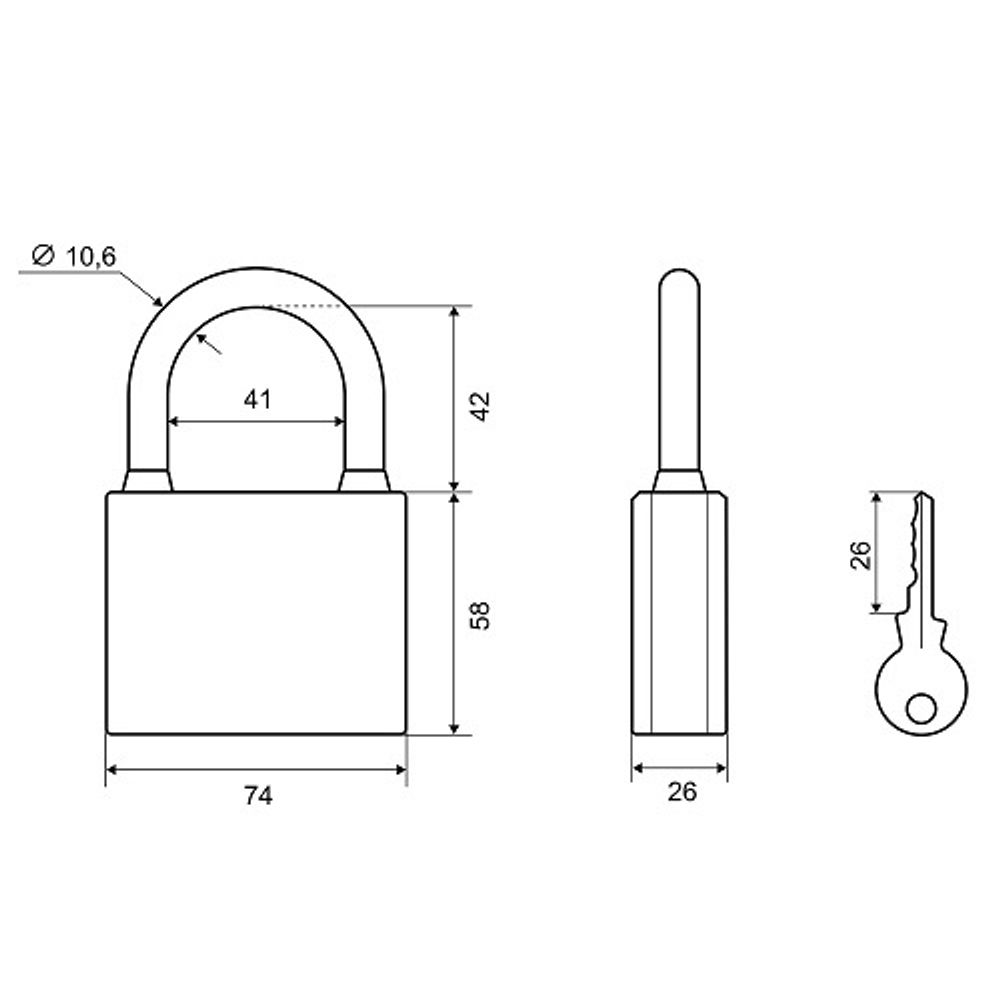 Замок навесной PALLADIUM 303F-75
