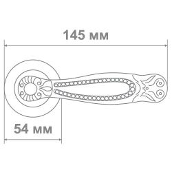 Ручка Медио 322 BCF/WC золотая бронза/белые стразы