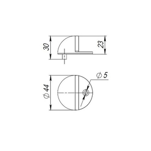 Упор дверной PUNTO DS PF-50 GR-23 графит /43517/
