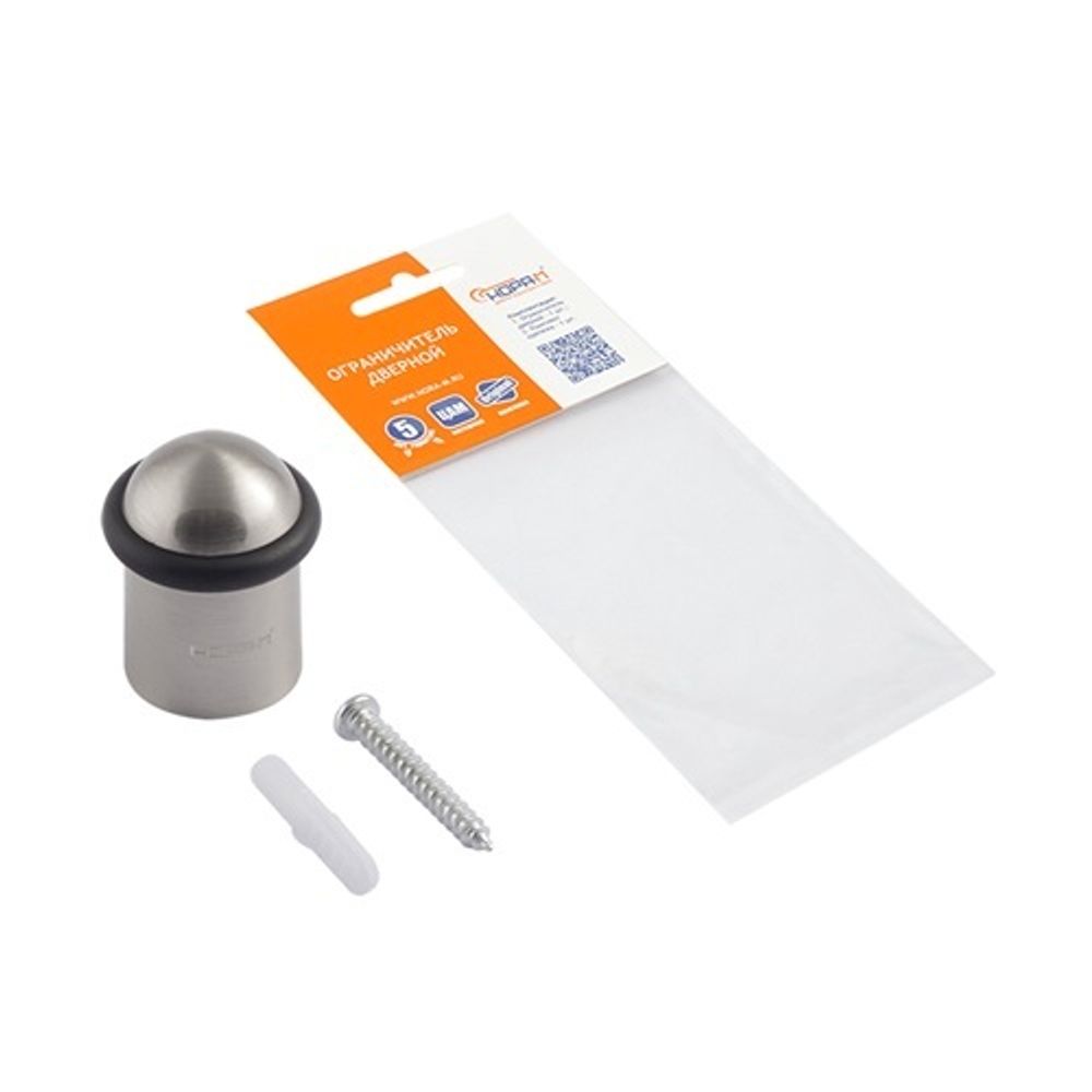 Ограничитель дверной НОРА-М 117 (мат.никель)