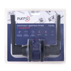 Ручка защелка PUNTO DK710 BL-ET (кл./фик.) черный /58419/