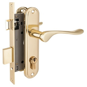 Замок врезной АЛЛЮР 127/1 GP латунь