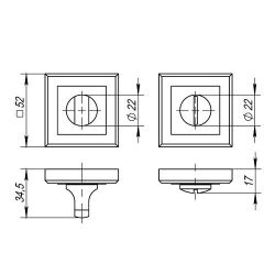 Ручка поворотная PUNTO BK6 QL BL-24 черный /41749/