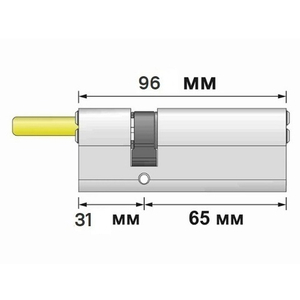 Цилиндровый механизм под вертушку (дл.шток) KALE KILIT 164 SX/96 (60+10+26) никель 5кл.