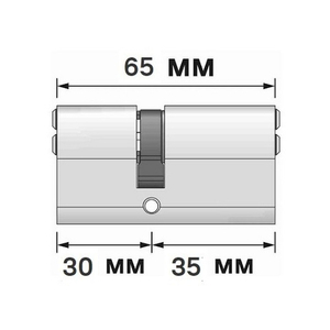 Цилиндровый механизм PUNTO MaxPro7000/65 mm (25+10+30) SN никель 7кл. /57605/