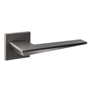 Ручка дверная RENZ SLIM 320-03 MBN "Кроне" (матовый черный никель)