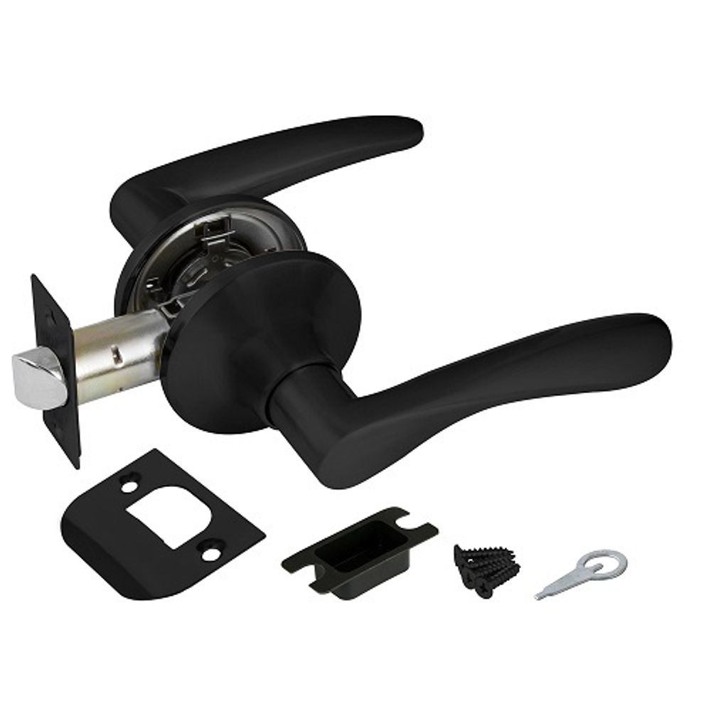 Ручка защелка PUNTO 6020 BL-P (без фик.) черный /44527/