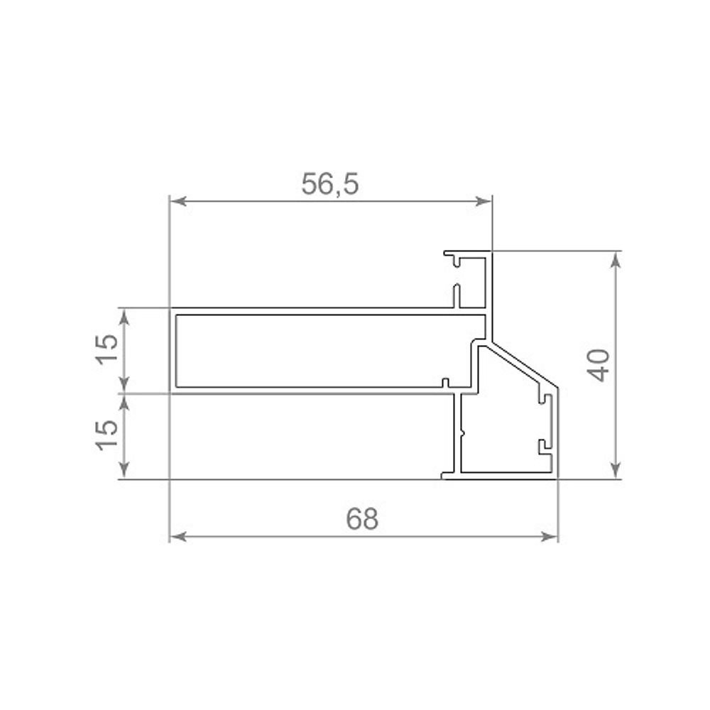 Короб ARMADILLO SWD.Scope 40/68/3200 BL черный /58111/