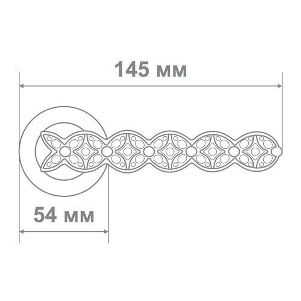 Ручка дверная Аделли 58187-6 CF/WC кофе/белые кристалы