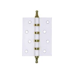 Петля дверная универсальная МЕДИО 4BB 100x75x2,5  CHP ф/г WP/GP белый/золото (1 шт)