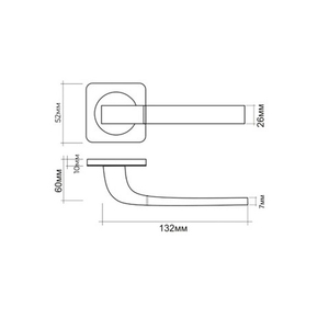Ручка раздельная VETTORE R06.170 SN/CP мат.никель/хром