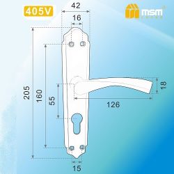 Ручки на планке MSM 405V SN мат.никель