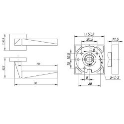 Ручка раздельная FUARO DIAMOND DM CF-17 кофе /33099/