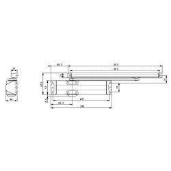 Доводчик дверной DORMA TS-90 impulse EN3-4, со скользящим каналом коричневый