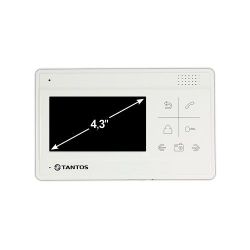 Монитор видеодомофона TANTOS Lilu (белый) с 4,3" дисплеем