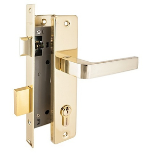 Замок врезной АЛЛЮР 126/1 GP латунь