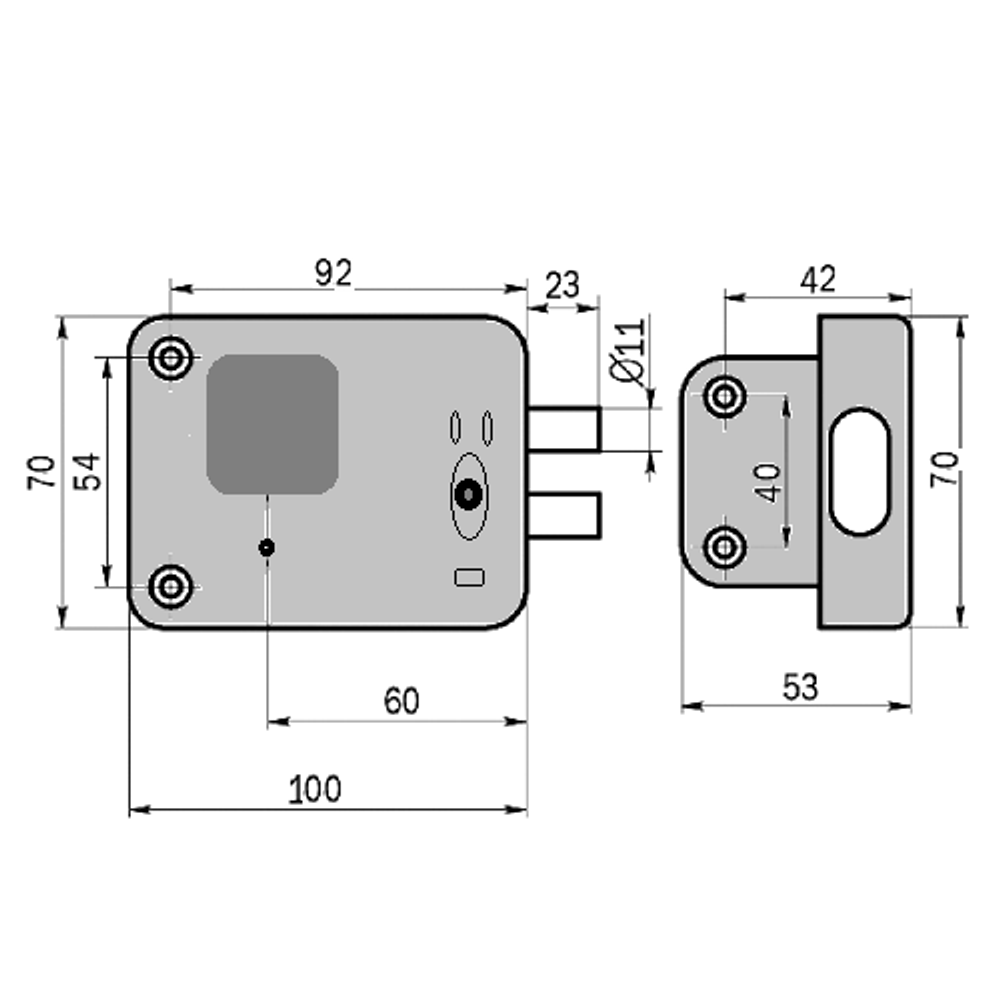 Замок накладной ЗН 1-5 Томск (MF603-1)