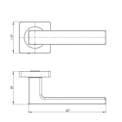 Ручка раздельная AJAX OPTIMA JK BL-24 черный /44367/