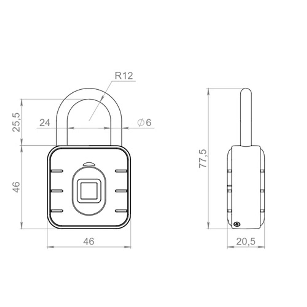 Замок навесной FUARO умный биометрический PL-SMART-BIOMETRIC /62301/