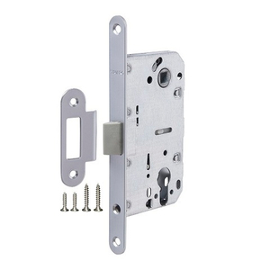 Замок межкомнатный под цилиндр FUARO PLASTIC P85C-50 SSC сатин.хром /45445/