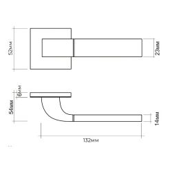 Ручка раздельная VETTORE R21.170 MCP матовый хром
