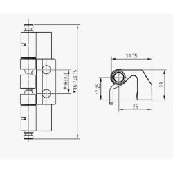 Петля потайная EZ 096-1 с втулкой под сварку