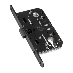 Замок межкомнатный под цилиндр AGB MEDIANA POLARIS B06103.50.93 (черный) тех.уп. без отв.пл. /37453/