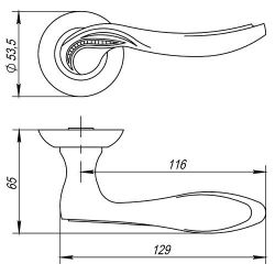 Ручка раздельная PUNTO ARFA TL CFB-18 кофе глянец /35319/