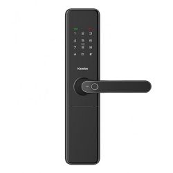 Замок врезной электронный с ручкой KAADAS S500 с отпечатком пальца, черный /47417/