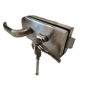 Замок с нажимной ручкой и ответной частью на стену 122-095-1 SS нержавейка