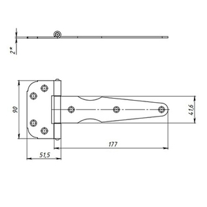 Петля стрела ПС-160 пол.медь