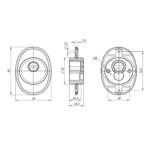 Броненакладка FUARO DEF 4825-А CP хром /44577/