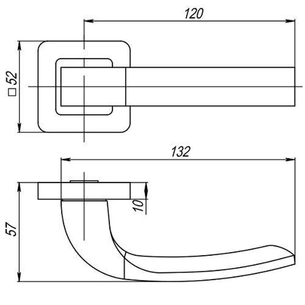 Ручка раздельная PUNTO ORION QR SN/CP-3 мат.никель/хром /34793/