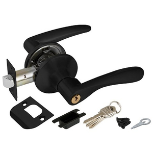 Ручка защелка PUNTO 6020 BL-E (кл./фик.) черный /44525/