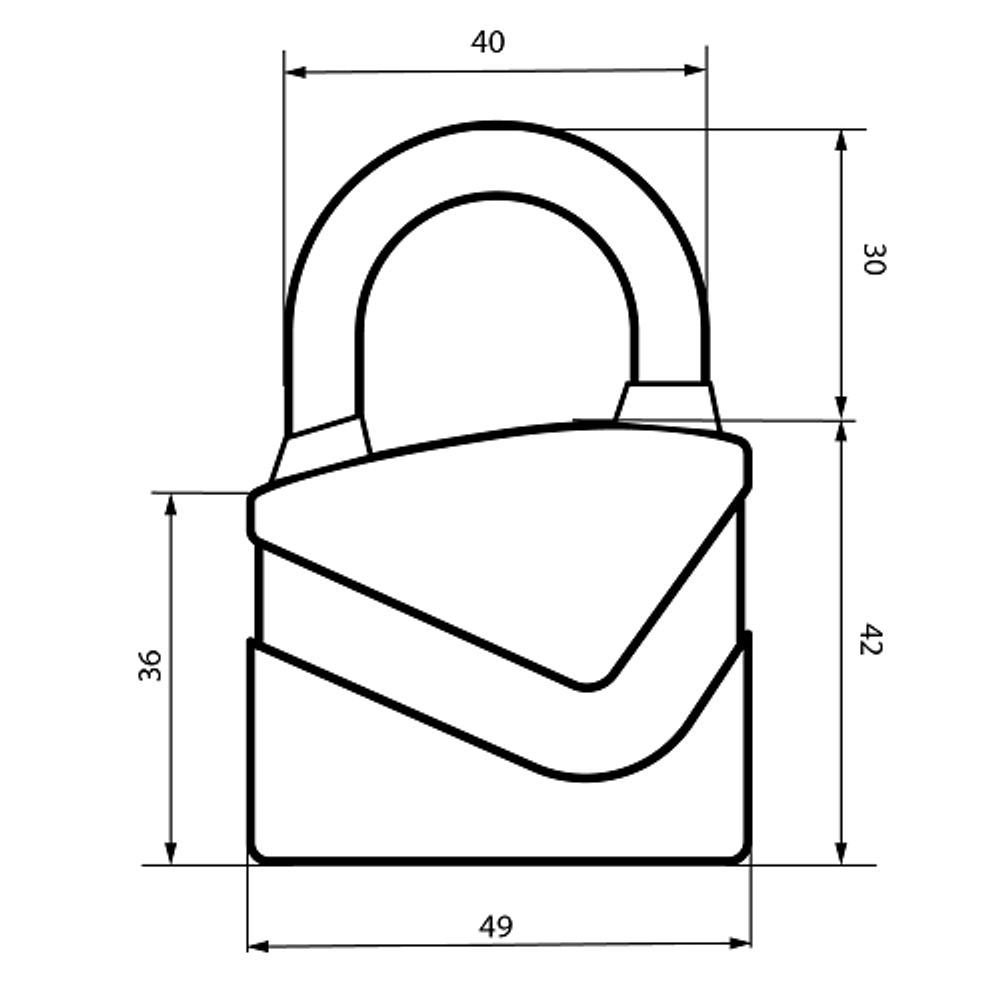 Замок навесной АВАНГАРД ВС2Д-50 ДИСКО синий d8mm