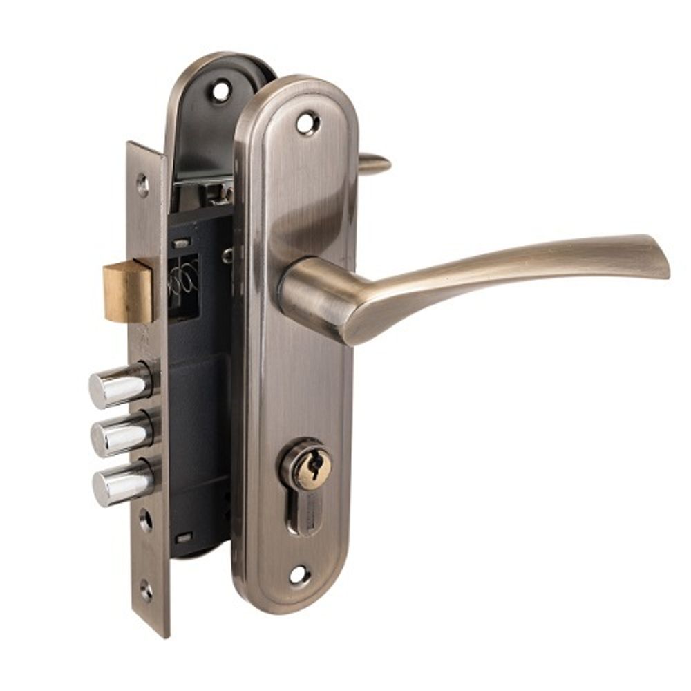 Замок врезной АЛЛЮР 103/3-61A AB ст.бронза