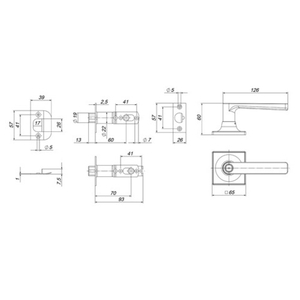 Ручка защелка PUNTO DK710 BL-ET (кл./фик.) черный /58419/