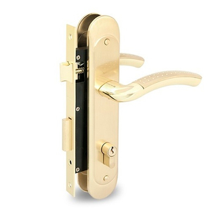 Замок врезной с ручками PALLADIUM ЗВ-1852 SG/GP мат.золото/золото