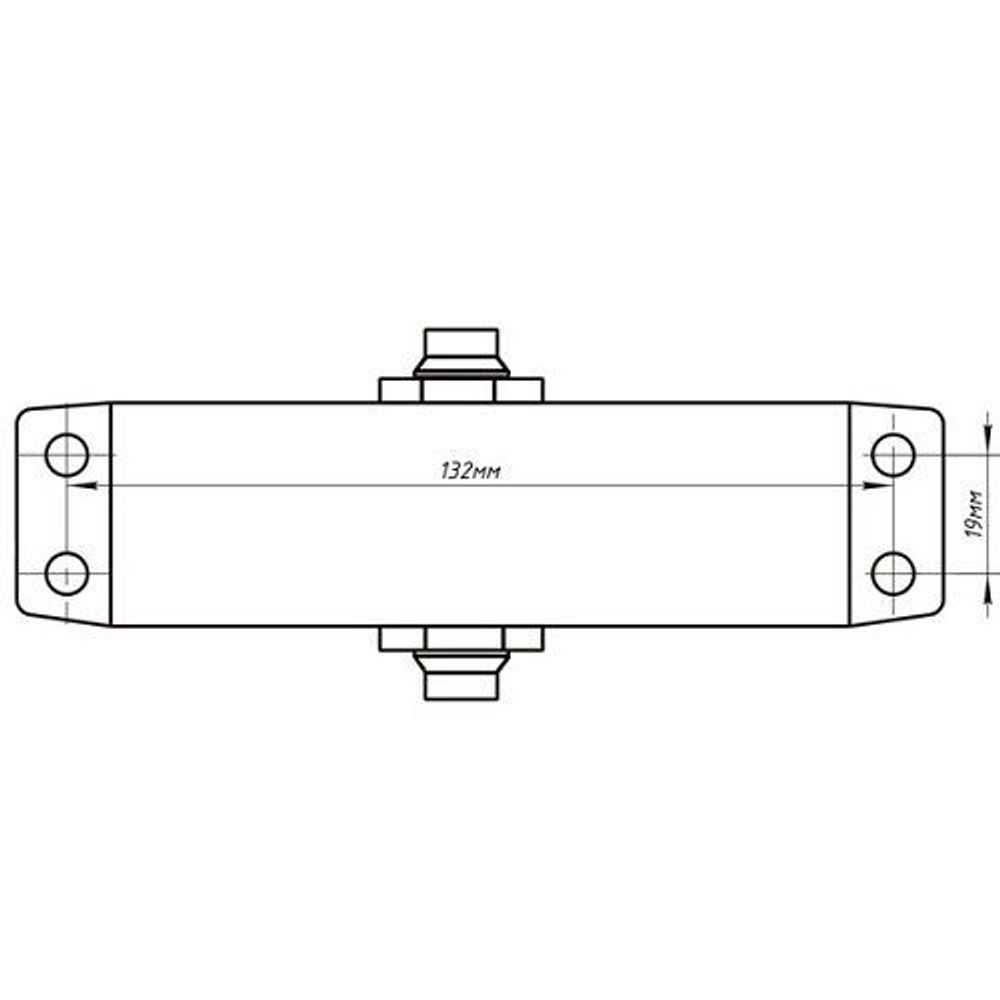 Доводчик дверной NOTEDO DC-060 white белый (60 кг)