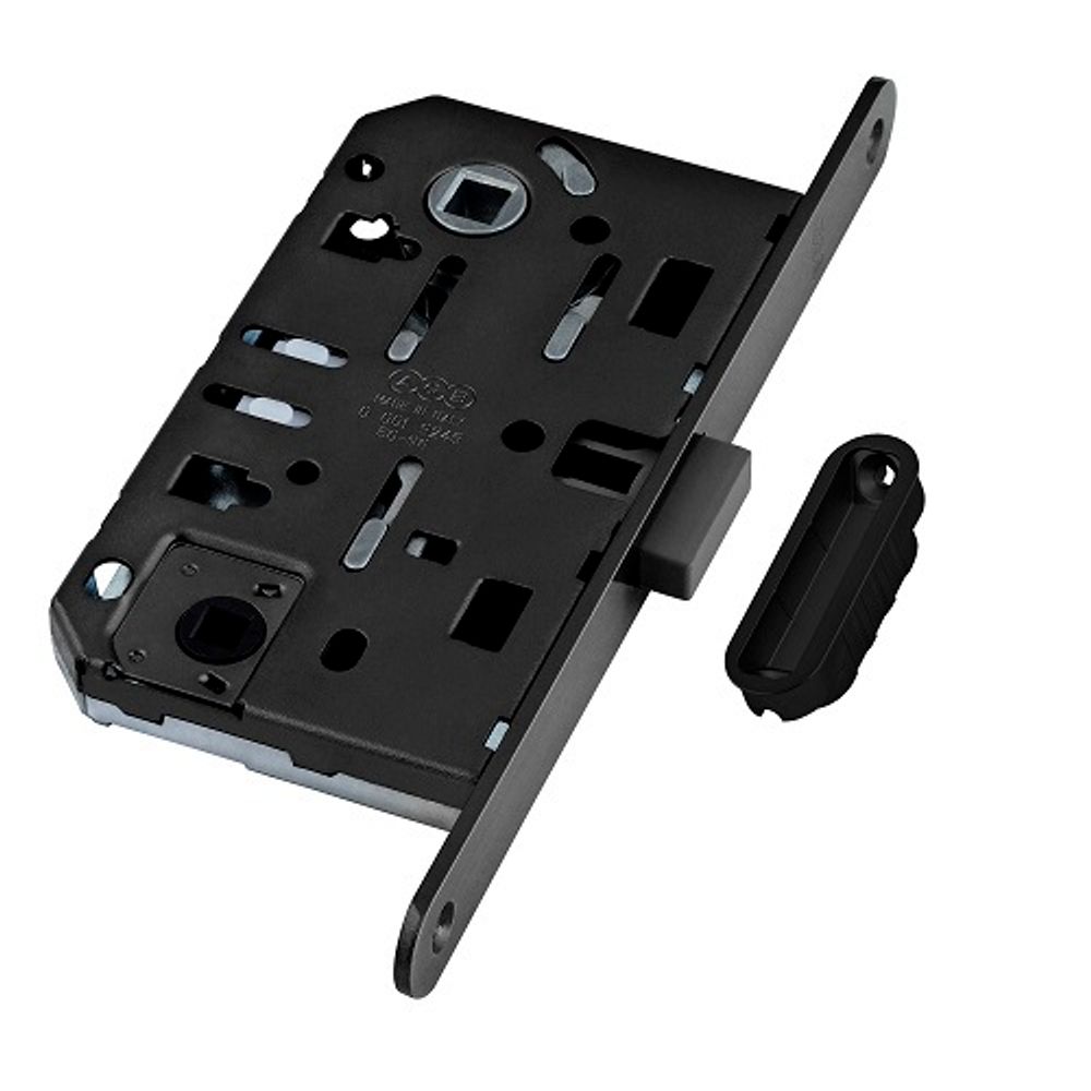 Замок межкомнатный AGB WC MEDIANA POLARIS B06102.50.93.640 (черный) (скин) /60155/