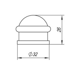 Упор дверной PUNTO DS PF-26 CF кофе /34713/