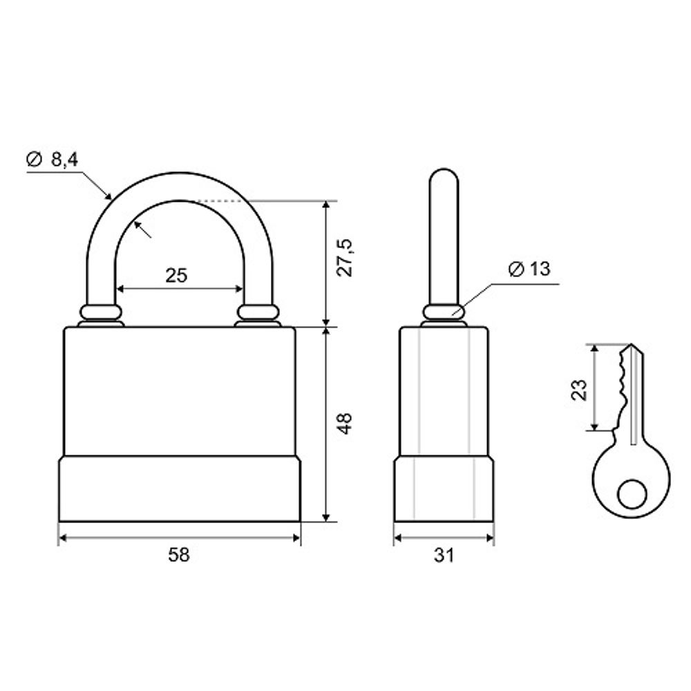 Замок навесной PALLADIUM 907WP-50