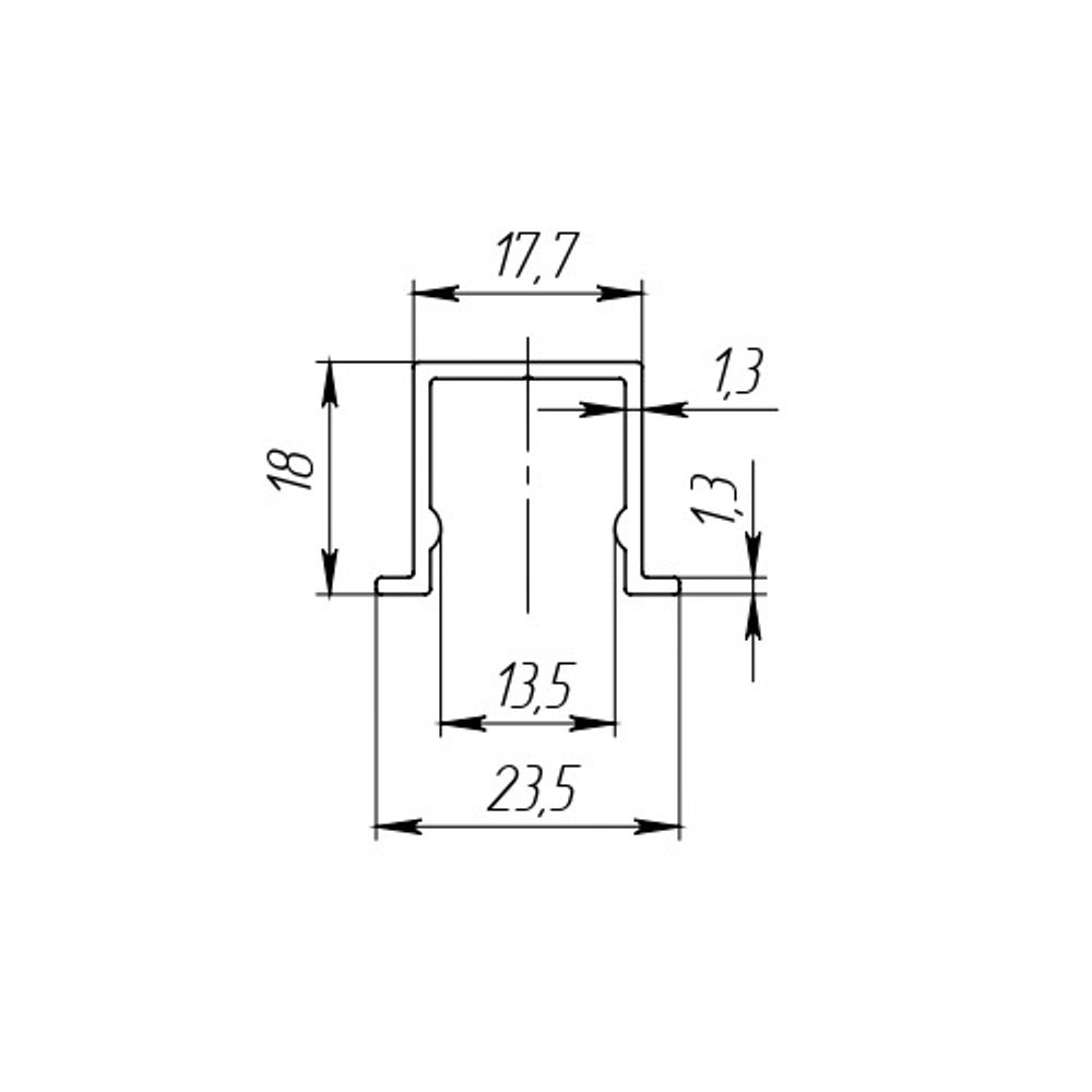 Нижняя направляющая ARMADILLO Comfort R 60/80/1500 bottom track (1,5м) /46705/