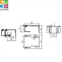 Кронштейн (на 2 поддерживающих ролика с использованием "козырька") SGN.01.719