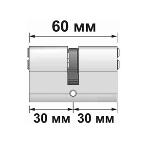 Цилиндровый механизм FUARO G-PRO500/60 mm (25+10+25) SSC сатин. хром 5 кл. /64201/