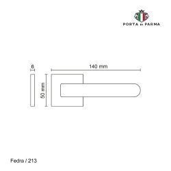Ручка раздельная PORTA DI PARMA Fedra BL черный