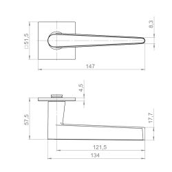 Ручка раздельная ARMADILLO GELATO K.YM FSG-39 флорентийское золото /62109/