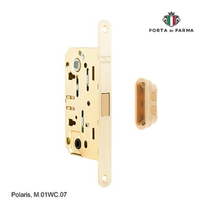 Замок врезной магнитный под фиксатор PORTA DI PARMA Polaris SG мат. золото